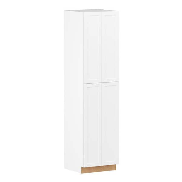 Designer Series Melvern 24 in. W x 24 in. D x 96 in. H Assembled Shaker Tall Pantry Kitchen Cabinet in White