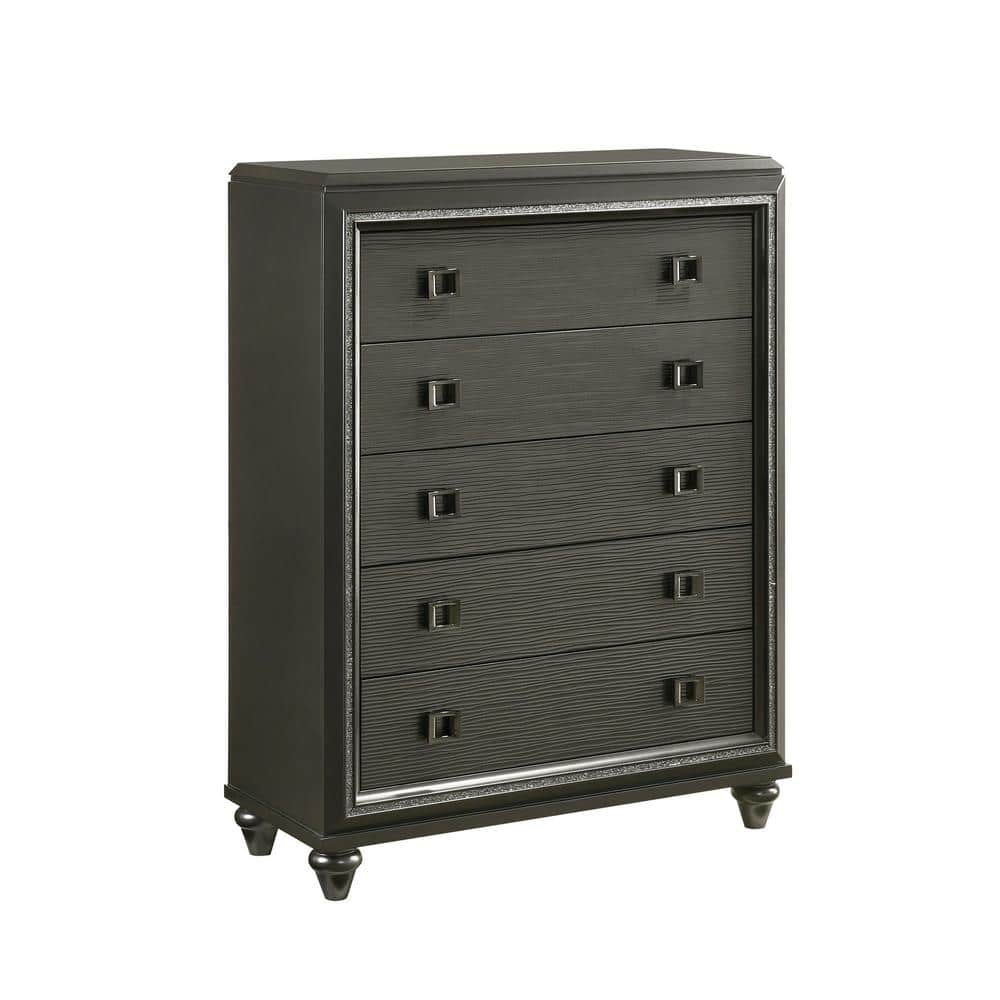 Picket House Furnishings Faris 5-Drawer Chest in Black MN600CH - The ...