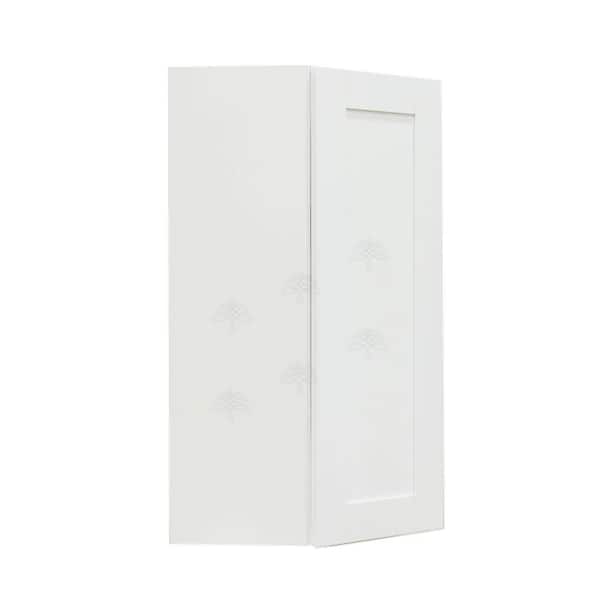 LIFEART CABINETRY Anchester White Plywood Shaker Stock Assembled Wall Corner Kitchen Cabinet (24 in. W x 42 in. H x 12 in. D)