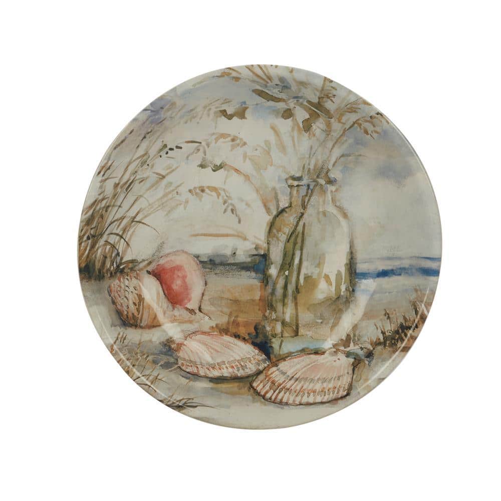 Coastal Landscape Multicolor Ceramic Soup and Pasta Bowls Set