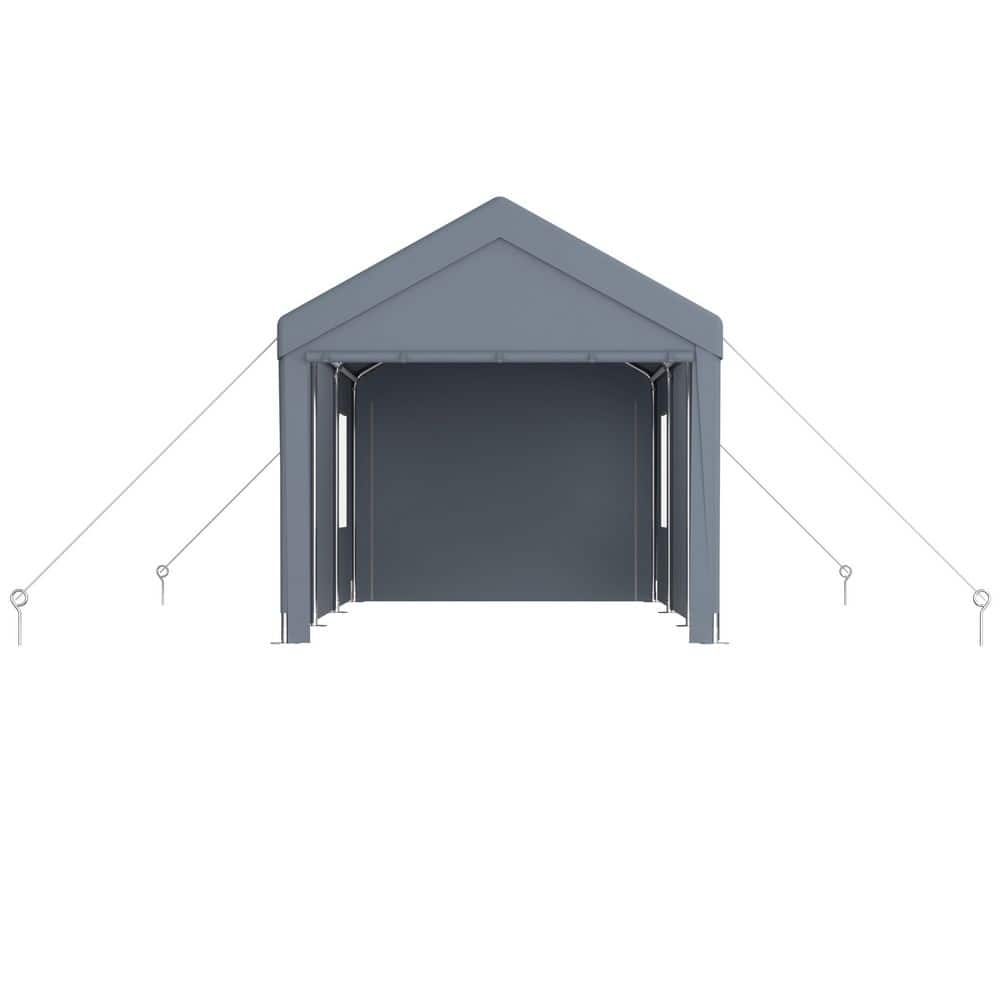 10 ft. x 20 ft. Heavy Duty Carport Portable Garage, Car Port Canopy with 2 Roll-up Doors and 4 Ventilated Windows price history on PriceWatchPro