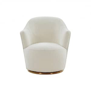 Valerie White Polyester Arm Chair