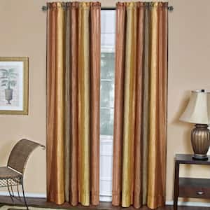 Ombre 50 in. W x 84 in. L Polyester Light Filtering Window Panel in Autumn