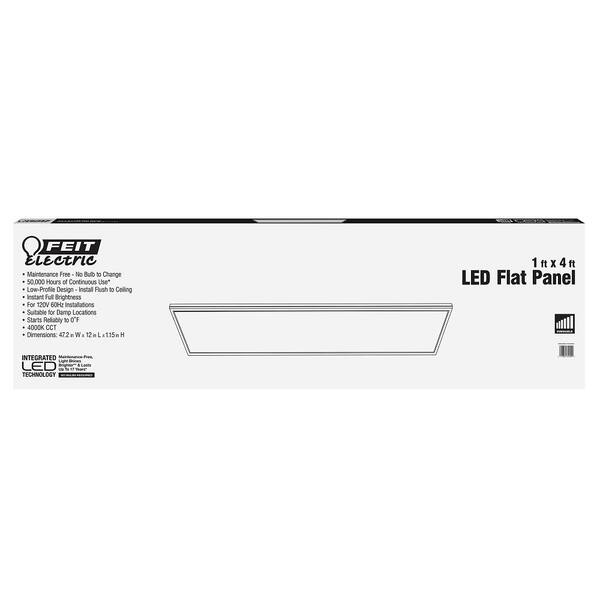 Feit Electric 1 ft. x 4 ft. 50-Watt Dimmable White Integrated LED 4000K Cool White Edge-Lit Flat Panel Ceiling Flushmount