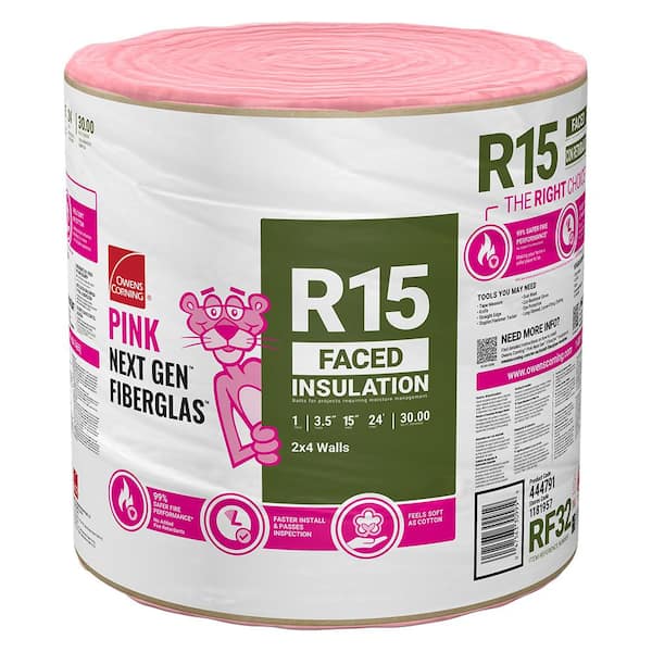 Owens Corning R- 15 Faced Fiberglass Insulation Roll 15 in. x 24 ft. (1 Roll)