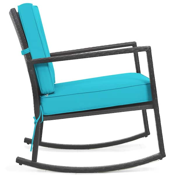 turquoise glider chair