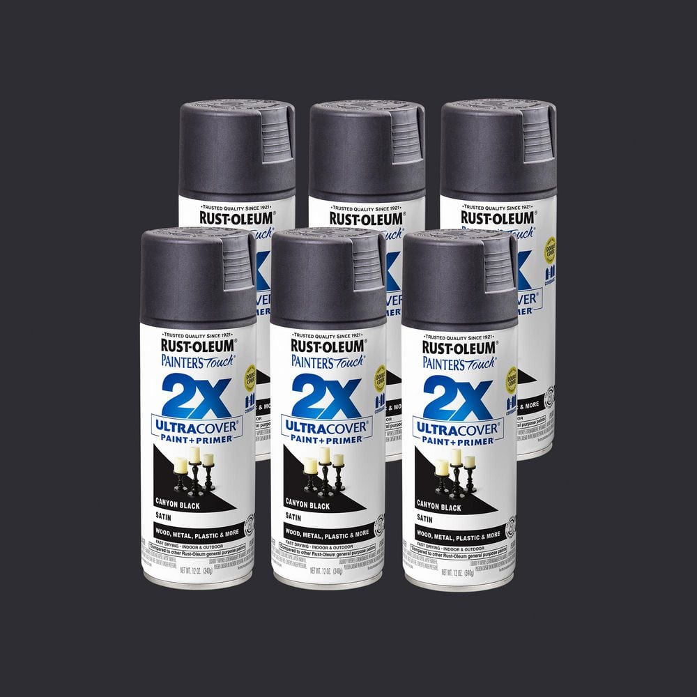 トップス andmarryribbononeshouldertops Rust-Oleum Painter's Touch 2X 12 oz. Satin Canyon Black General