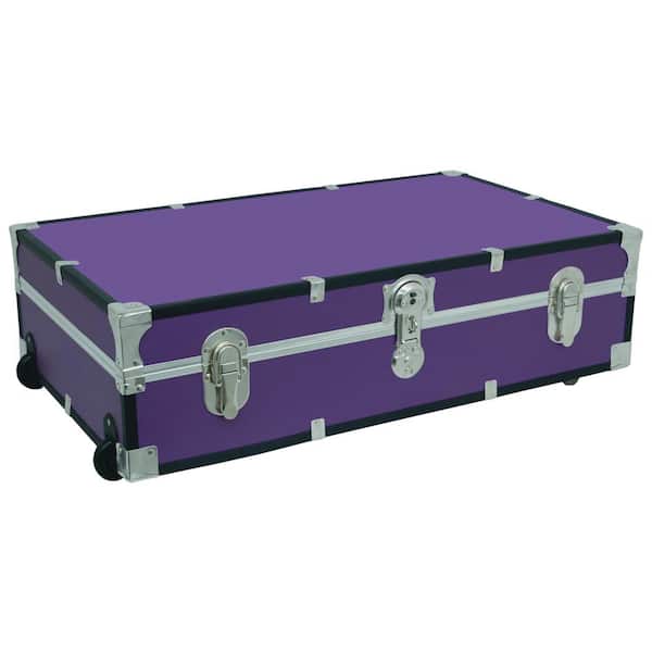 Seward Trunk Under the Bed Footlocker Purple Storage Trunk