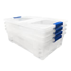 7.4-Gal./28 Liter Storage Boxes in Clear (4-Pack)