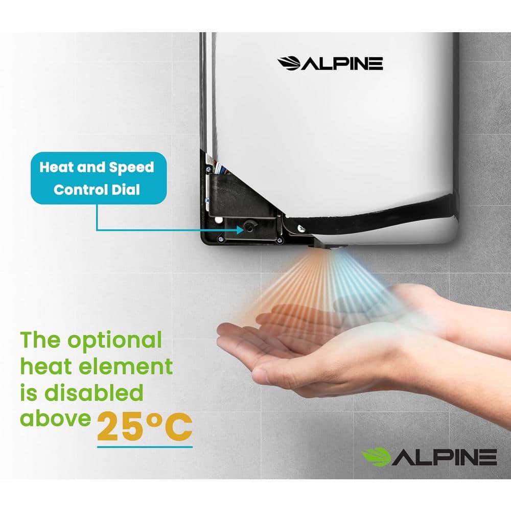 Chrome Stainless Steel High-Speed Automatic Hand Dryer with HEPA Filter