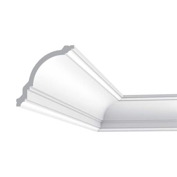 4-5/8 in. x 4-5/8 in. x 78-3/4 in. Primed White Plain Polystyrene Crown Moulding (13-Pack)