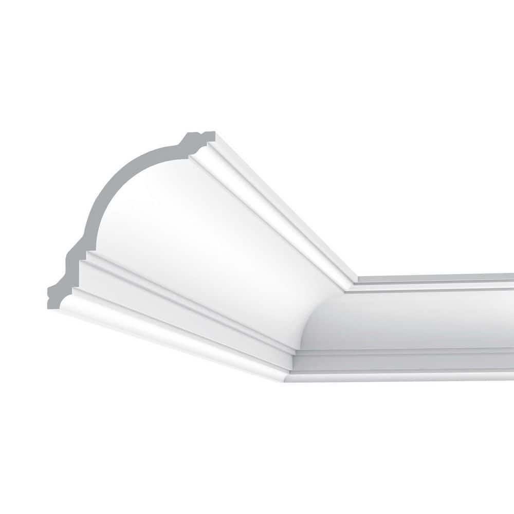 Primed White Polystyrene Crown Moulding Set of 2