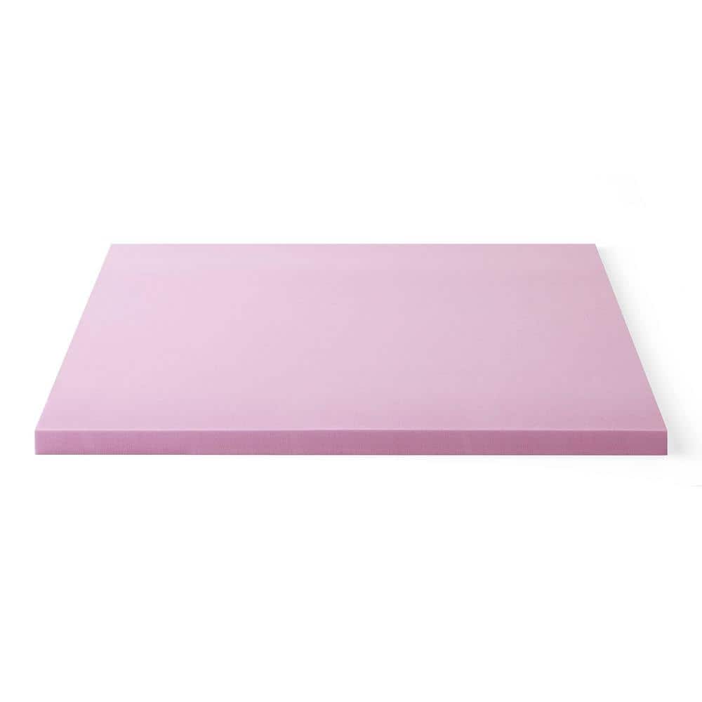 Lucid Comfort Collection 3 Inch Lavender and Aloe Infused Memory Foam Topper - King - 2