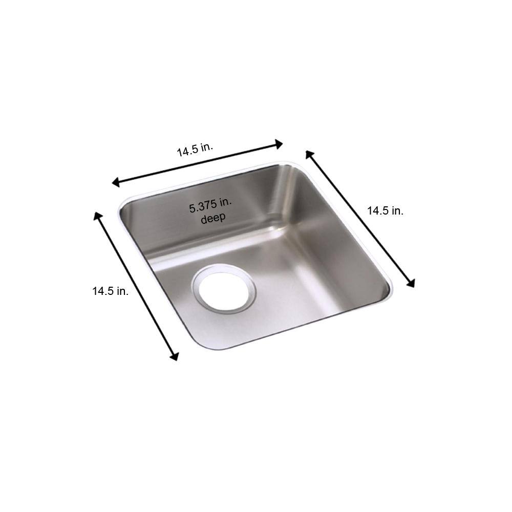 Lustertone 15" Stainless Steel Undermount Kitchen Sink