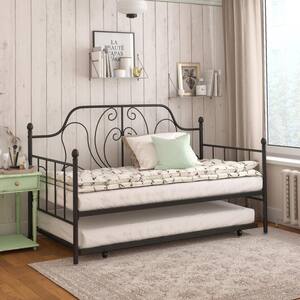 Lucy Black Metal Twin/Twin Daybed and Trundle