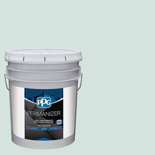 PERMANIZER 5 gal. PPG1136-3 Morning Breeze Flat Exterior Paint