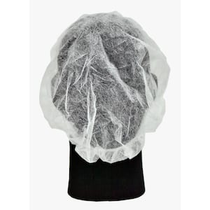 Disposable Bouffant Caps Hair Net in White (100-Piece)