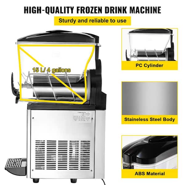 VEVOR Slushy Machine 676 oz. Double Bowl Margarita Frozen Drink