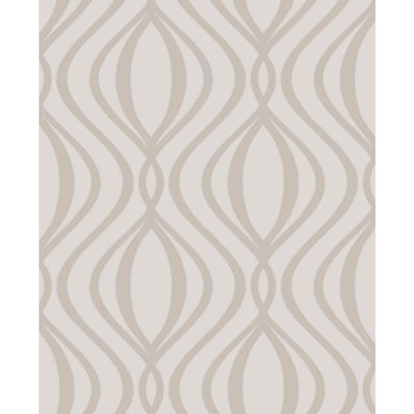 Quentin Neutral Ogee Paper Strippable Roll (Covers 56.4 sq. ft.)