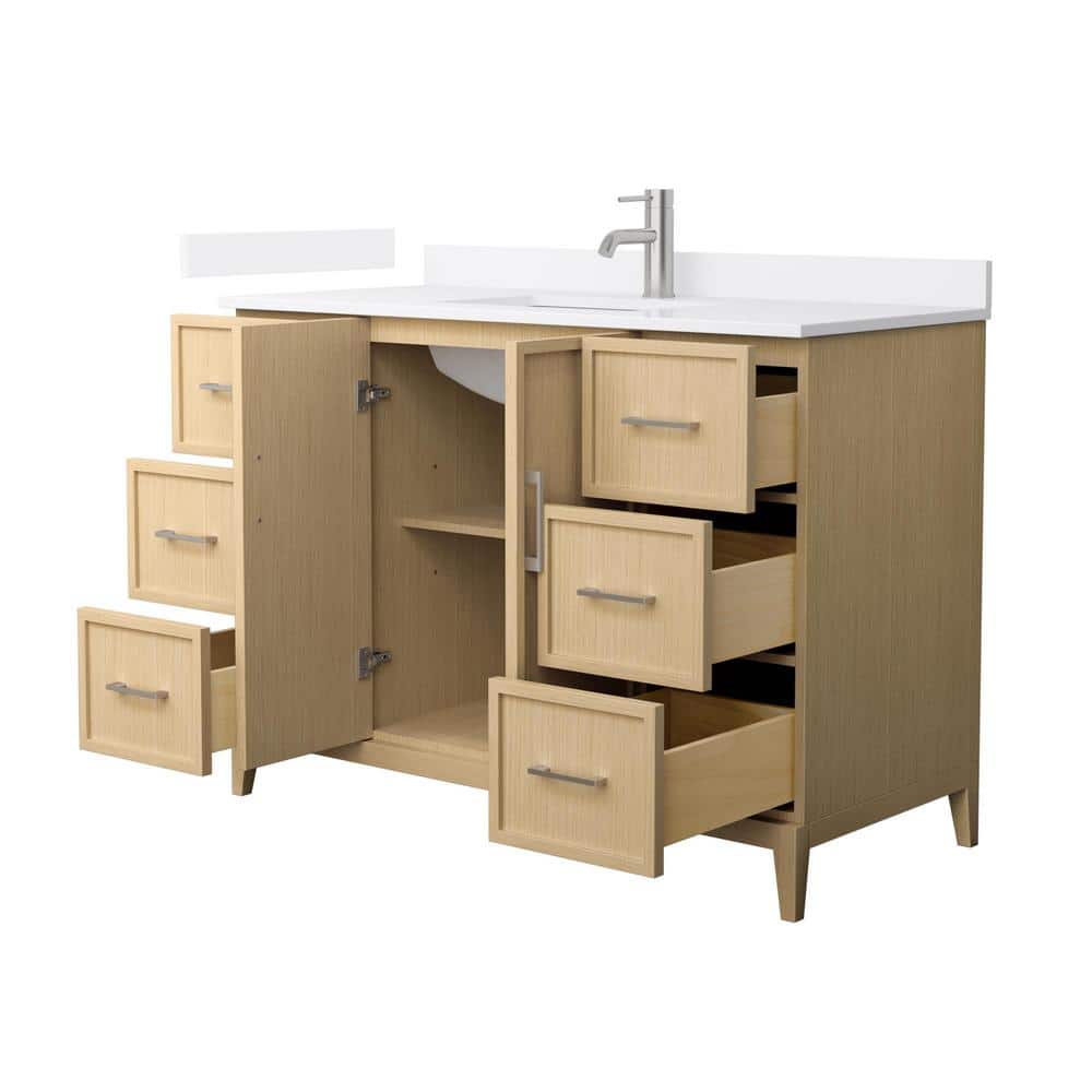 Elan 48'' Tan Oak Single Bathroom Vanity with Quartz Top