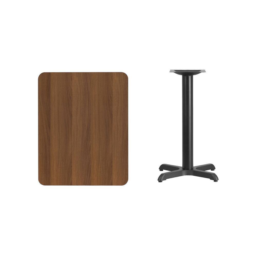 Contemporary 30'' x 24'' Walnut Laminate Dining Table