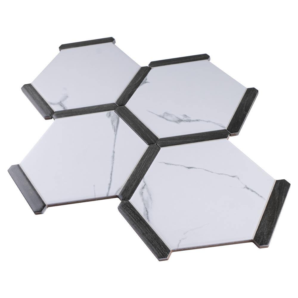 Graphite Gray Hexagon Matte Porcelain Wall & Floor Tile