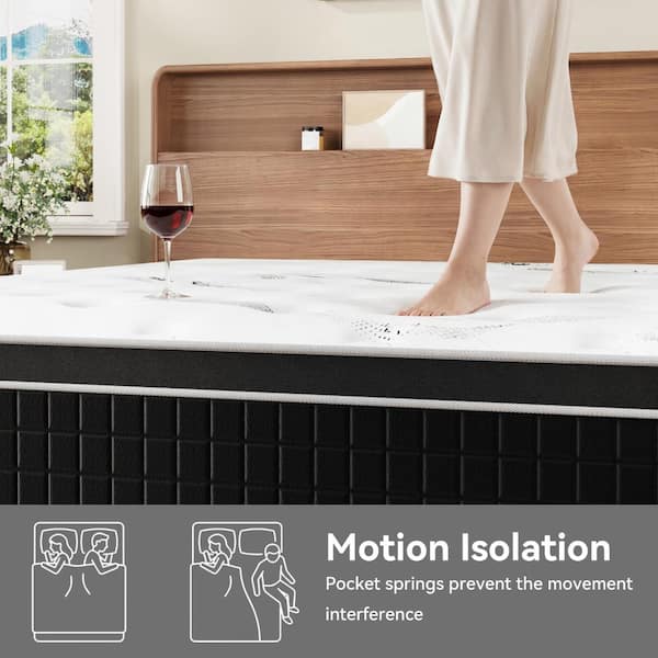 Crystli Queen Medium 12 in. Hybrid Memory Foam Mattress, Euro Top