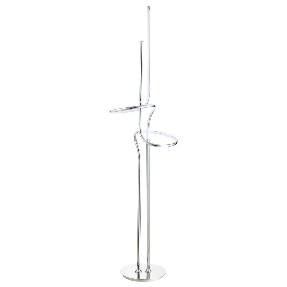 Sketch 64" Silver Adjustable Arc LED Floor Lamp