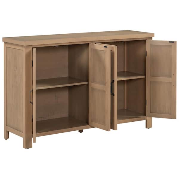 COWLOWN 51 in. W x 15.5 in. D x 34.2 in. H Bathroom Brown Linen Cabinet