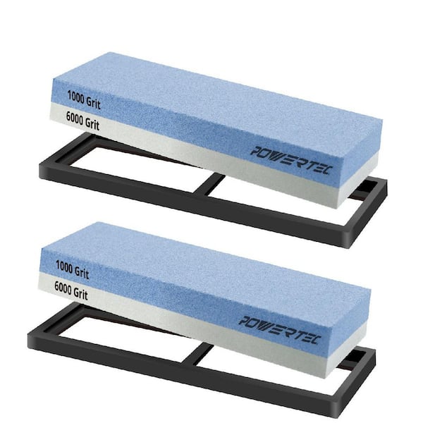 Whetstone Knife Sharpening Stone, Dual Grit 1000/6000 Water Stone for Sharpening Kitchen Knives, Razors, Chisels (2PK)