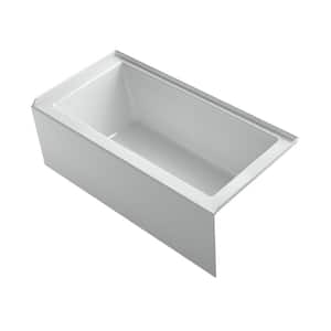 Underscore 60 in. x 30 in. Soaking Bathtub with Right-Hand Drain in Ice Grey