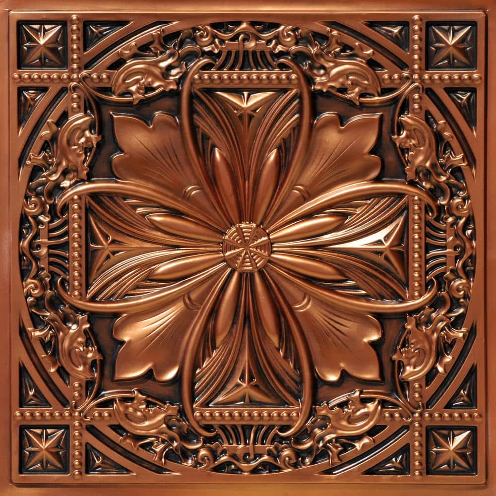 Milan Aged Copper 2 ft. x 2 ft. PVC Glue Up or Lay in Faux Tin Ceiling Tile (300 sq. ft./Case) price history on PriceWatchPro