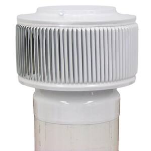 6 in. Dia Aura PVC Vent Cap Exhaust with Adapter for Schedule 40 or Schedule 80 PVC Pipe in White
