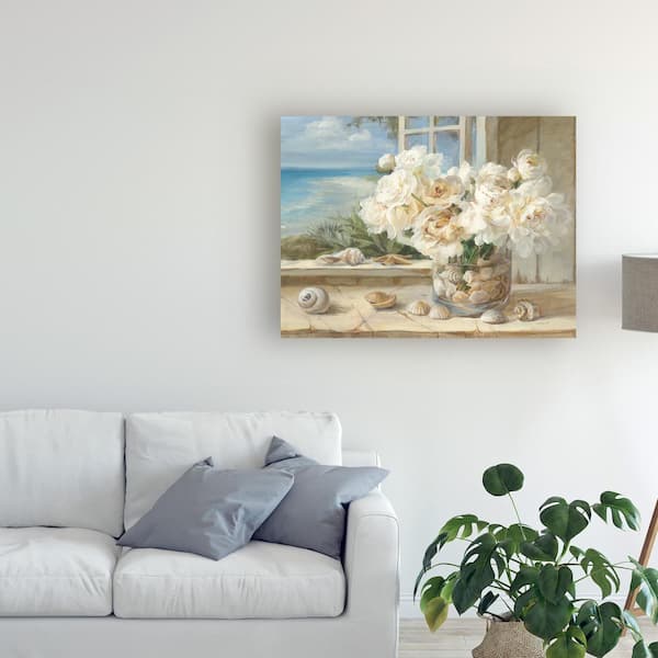 Trademark Fine Art By The Sea Painting by Danhui Nai Hidden Frame