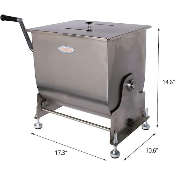HAKKA 20 Pound Capacity Tank Stainless Steel Manual Meat Mixer