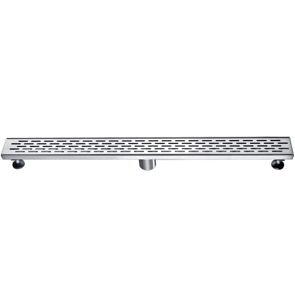 32" Stainless Steel Linear Shower Drain with Groove Holes