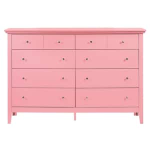 Hammond 10-Drawer Pink Double Dresser (39 in. x 58 in. x 18 in.)