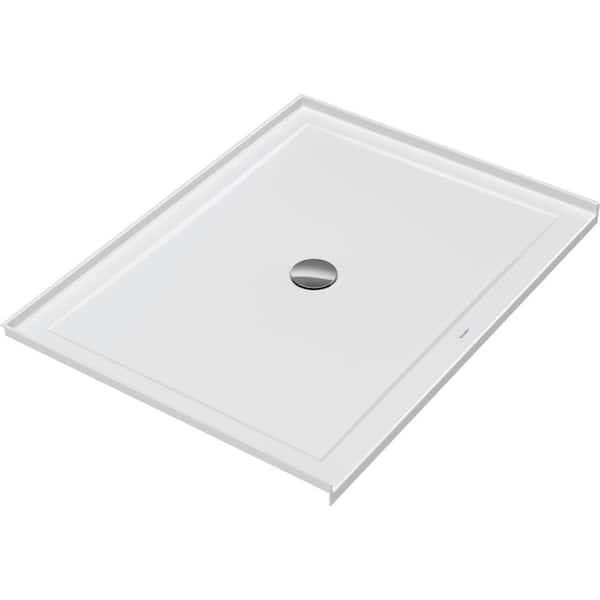 Duravit Architec 48 in. L x 36 in. W Alcove Shower Pan Base with Center Drain in White