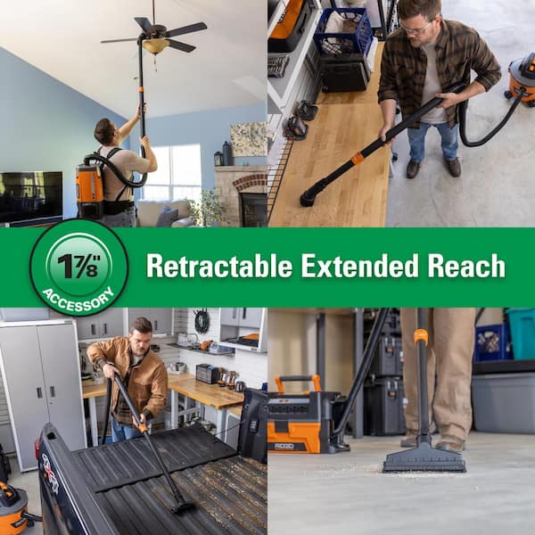 1-7/8 in. Locking Telescoping Extension Wand Accessory Shop Vacuum Attachment for RIDGID Wet Dry Vacs