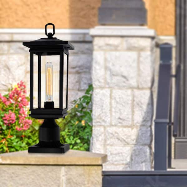 Oakwood 1-Light Black Hardwired Outdoor Sconce