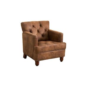 Terantino Antique Brown Fabric Club Chair
