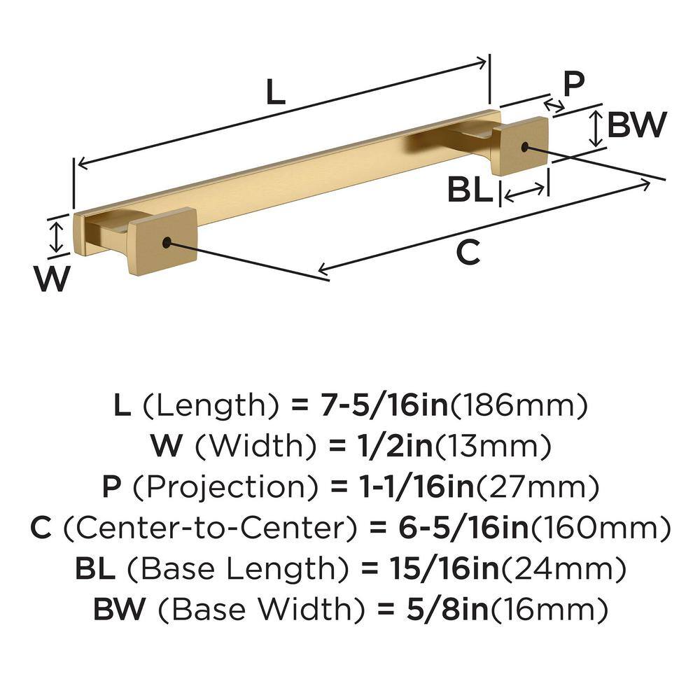 Champagne Bronze Modern Cabinet Pull with Mounting Hardware
