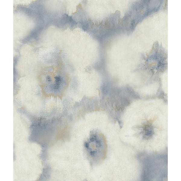 Blended Floral Blue Wallpaper
