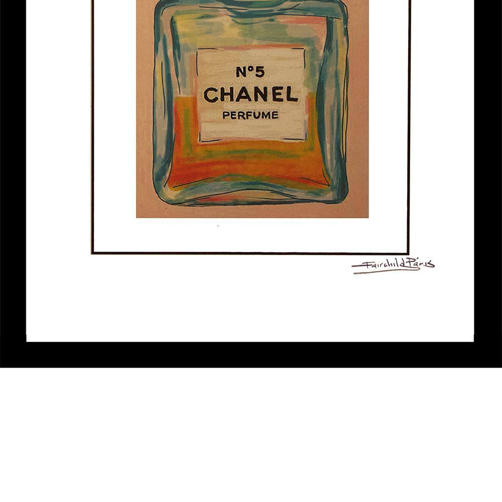 Abstract Chanel Perfume Bottle Framed Wall Art for Kids