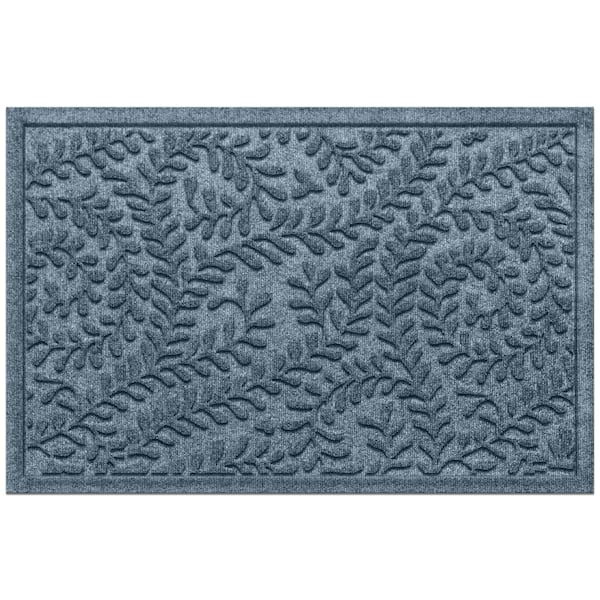 Waterhog Boxwood Bluestone 23 in. x 35 in. PET Polyester Indoor Outdoor Doormat