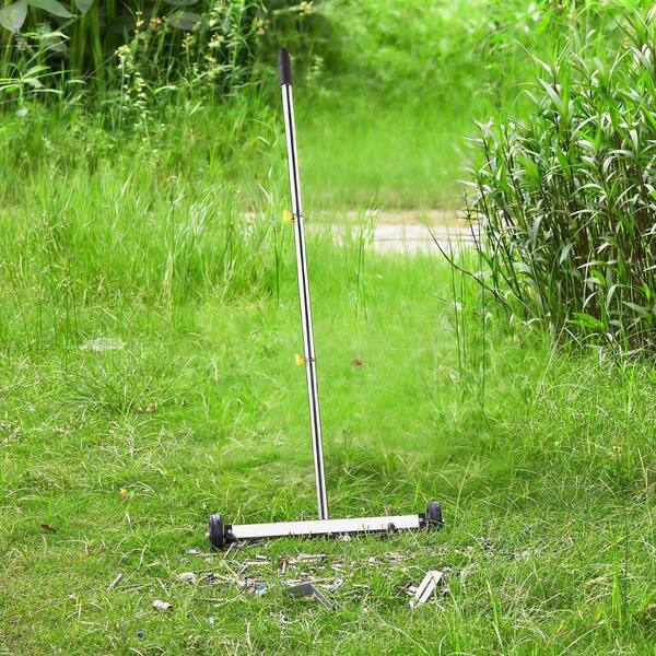 Central Machinery 17 Inch Mini Magnetic Sweeper On Wheels - Picks Up Nails & Metal Bits