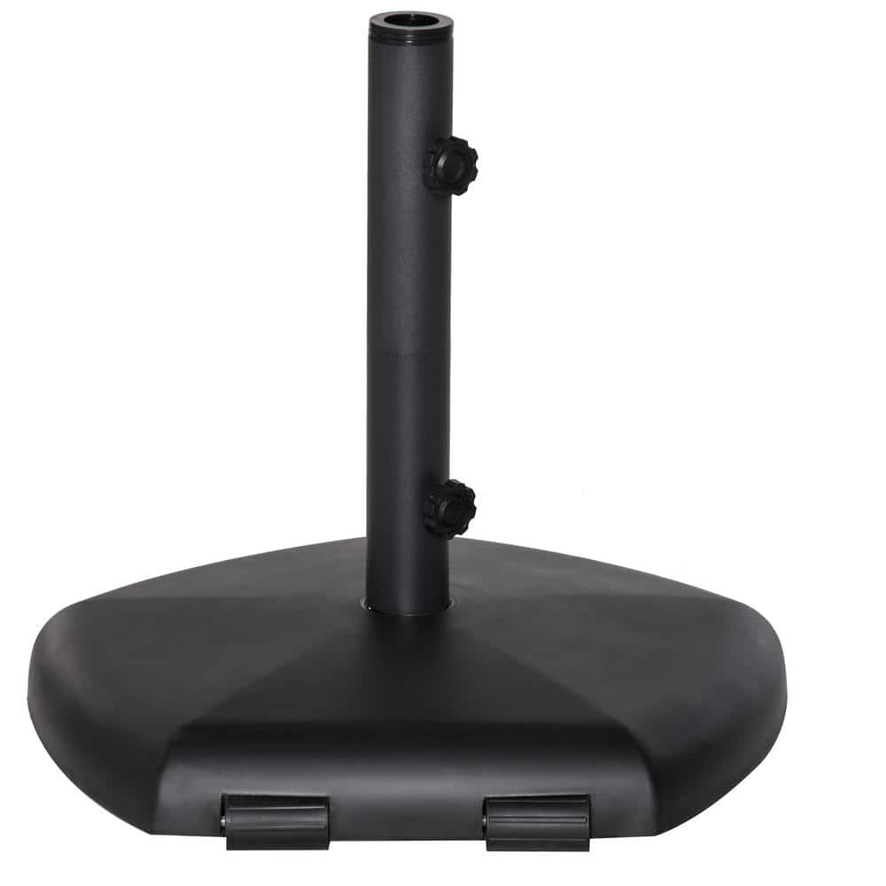 Outsunny 60 lbs. Concrete Patio Umbrella Base in Black for Umbrella Poles of 1.25 in. to 2 in