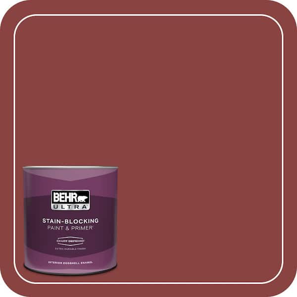 BEHR ULTRA 1 qt. #QE-07 Country Lane Red Extra Durable Eggshell Enamel Interior Paint & Primer