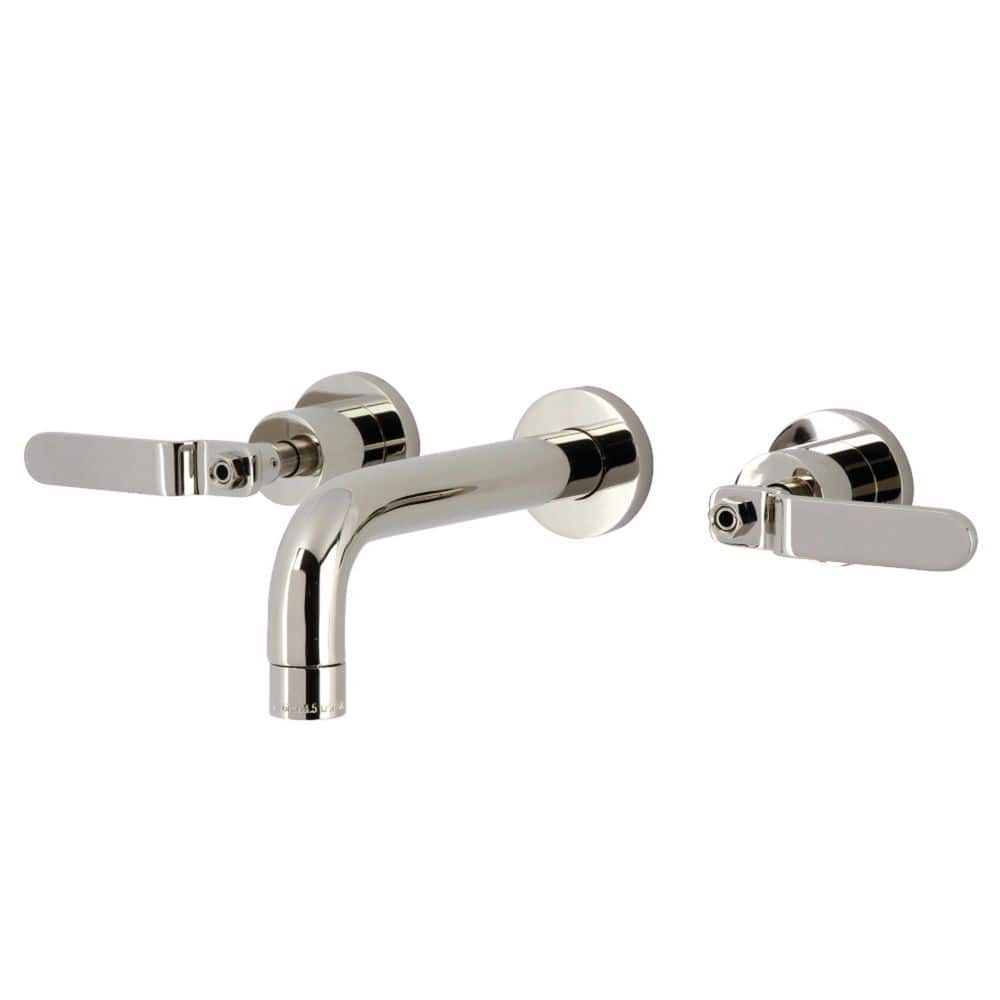 Whitaker Double Handle Wall Mount Bathroom Faucet in Polished Nickel price history on PriceWatchPro