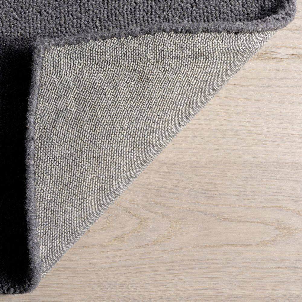 Gray Wool Handmade Striped 8' x 10' Area Rug